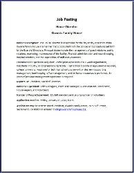Job Posting – House Director